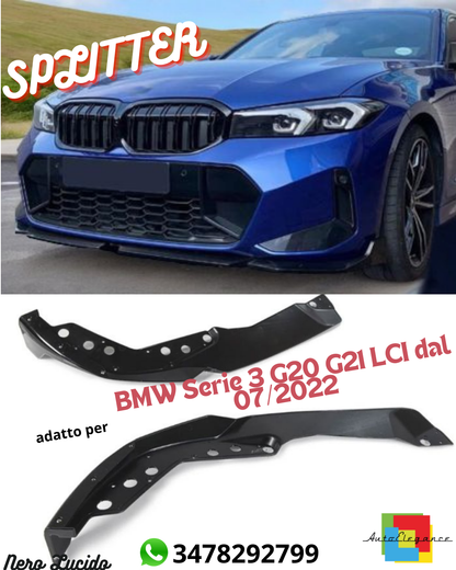 ⭐FRONT SPLITTER SUITABLE FOR BMW 3 Series G20 G21 LCI from 07/2022 M-Sport⭐