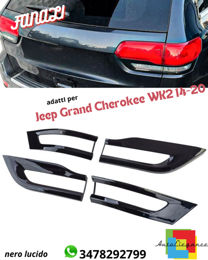 ✔️PALPERE PER FARI COVER Nero Lucido adatto per Jeep Grand Cherokee WK2 14✔️