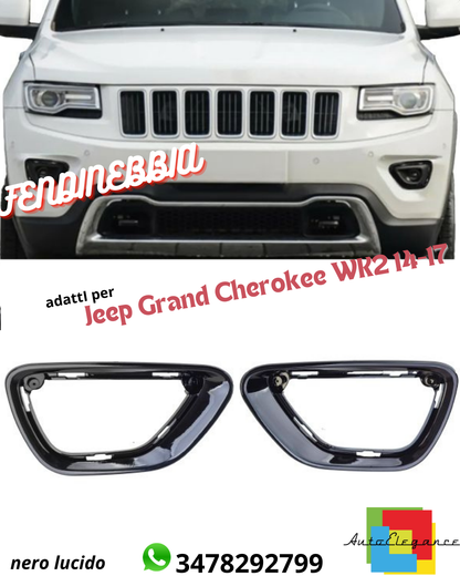 ✨Fendinebbia Surround Nero Lucido adatto per Jeep Grand Cherokee WK2 14-17✨