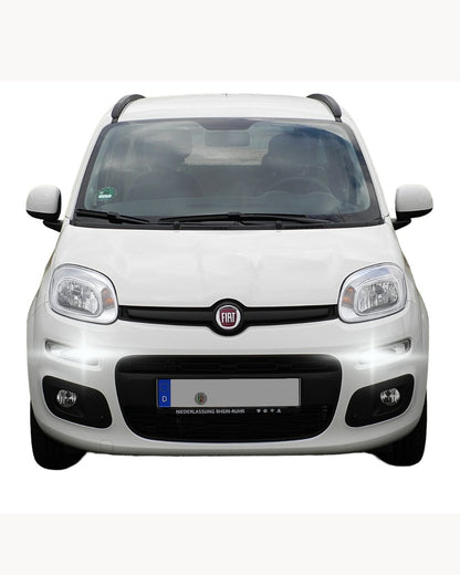 COPPIA LUCI DIURNE DRL 15 LED P21W BAY15D CANBUS FIAT PANDA 3° 6000K NO ERRORE