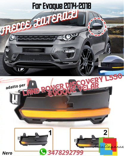 💚FRECCE LATERA ADATTO PER DISCOVERY L550 EVOQUE VELAR PROGRESSIVE A LED FUME’