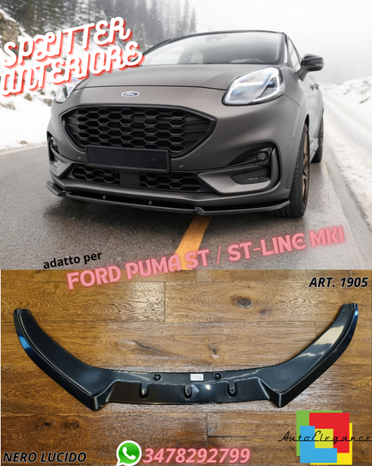 🔥Front splitter suitable for FORD PUMA ST / ST-LINE MK1 2019 - 2024🔥