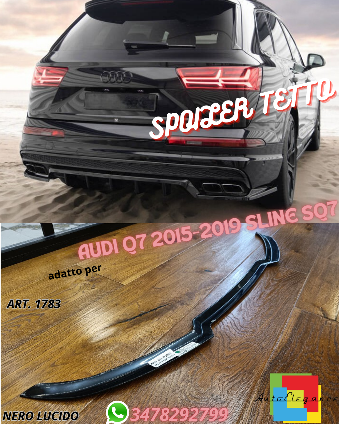 ⭐SPOILER ADATTO PER⭐⭐ AUDI SQ7 / Q7 S-LINE MK. 2⭐⭐