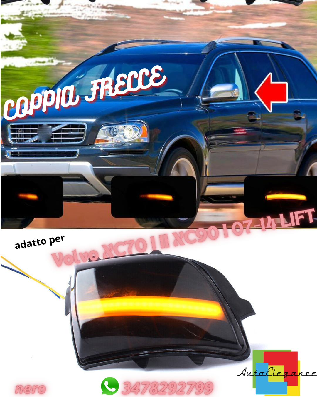 ✨PAIR OF SMOKE LED PROGRESSIVE INDICATORS suitable for Volvo XC70 I II XC90 I 07-14