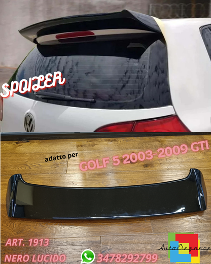 🔥SPOILER ADATTO PER VW GOLF 5 2003-2009 GTI NERO LUCIDO🔥