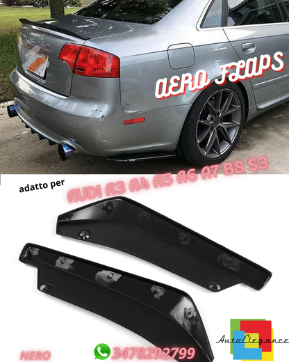 ⭐AERO FLAPS SUITABLE FOR AUDI A3 A4 A5 A6 A7 B8 S3 BLACK ⭐