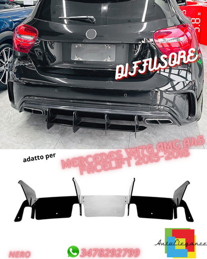 🔶DIFFUSORE ADATTO PER MERCEDES W176 AMG A45 FACELIFT 2015-2018🔶V