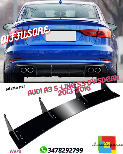 🔥DIFFUSORE adatto per AUDI A3 S-LINE S3 8V SDEAN 2013-2016🔥