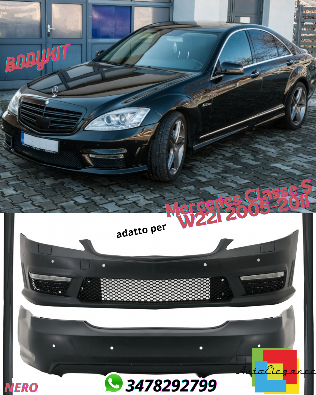 😍BODYKIT adatta per Mercedes Classe S W221 (2005-2011) LWB😍