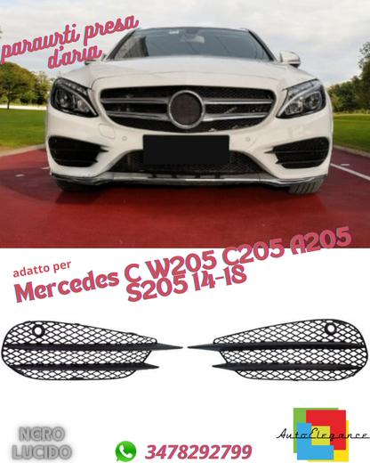 😍Set paraurti presa d'aria adatto per Mercedes C W205 C205 A205 S205 14-18😍