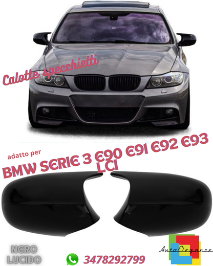✨Calotte specchietti di ricambio nero lucido adatto per BMW SERIE 3 E90 E91 E92