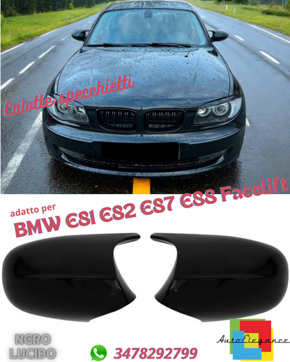 ✨Calotte specchietti di ricambio nero lucido adatto per BMW SERIE 1 E81 E82 E87