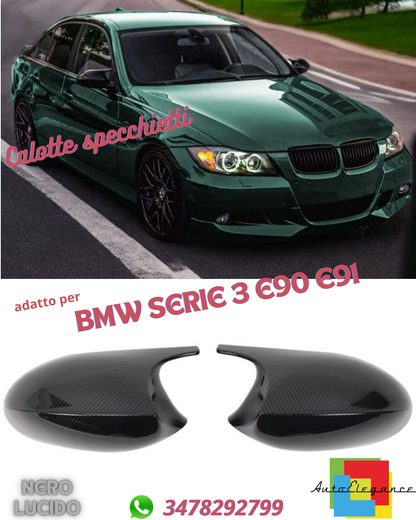 ✨Calotte specchietti di ricambio nero lucido adatto per BMW SERIE 3 E90 E91