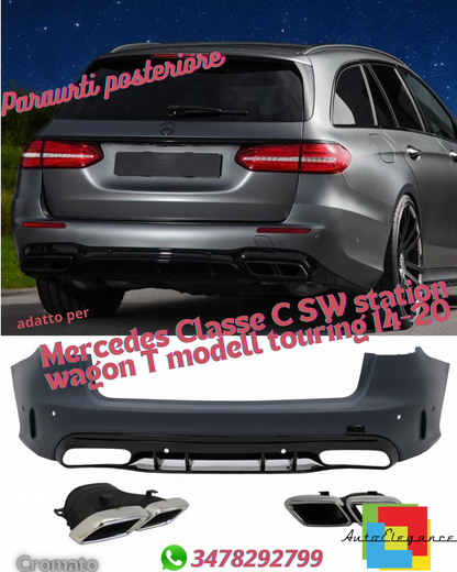 ⭐Paraurti posteriore adatto per Mercedes Classe C SW station wagon T model 14-20