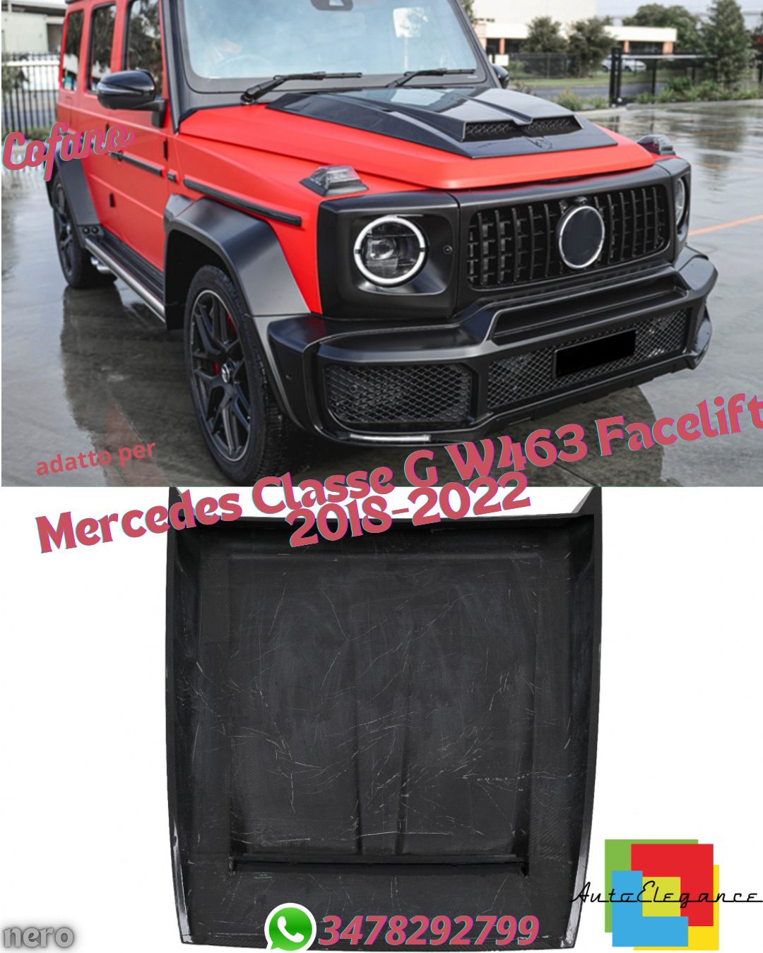 ❤️HOOD SUITABLE FOR Mercedes G-Class W463 Facelift 2018-2022