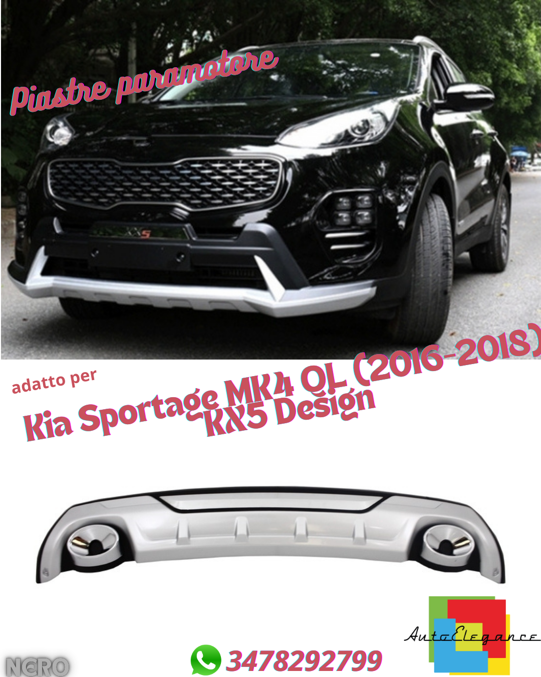 🌟Piastre paramotore Off Road adatte per Kia Sportage MK4 QL 2016-2018