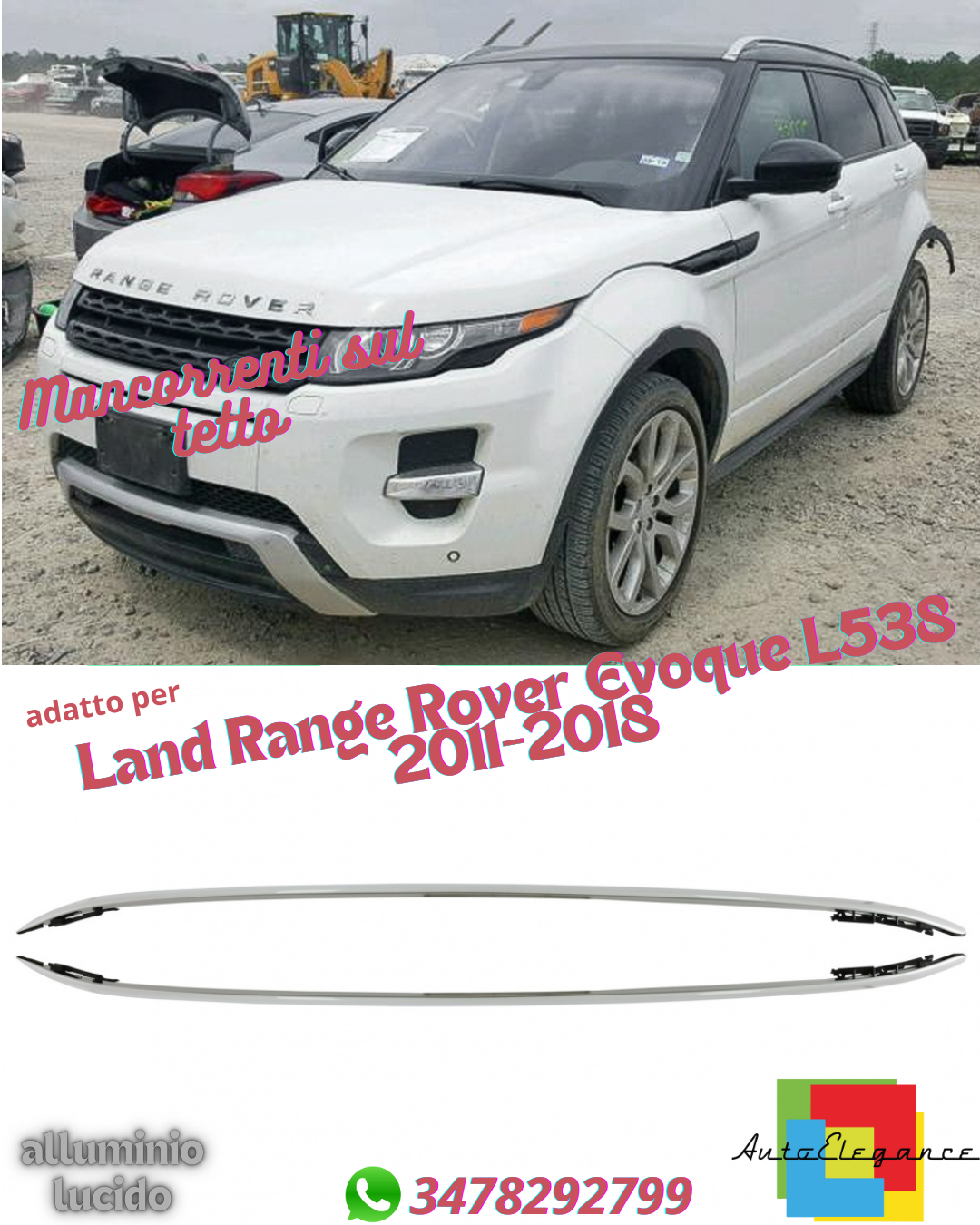 🟢Roof Rails Suitable for Land Range Rover Evoque L538 2011-2018