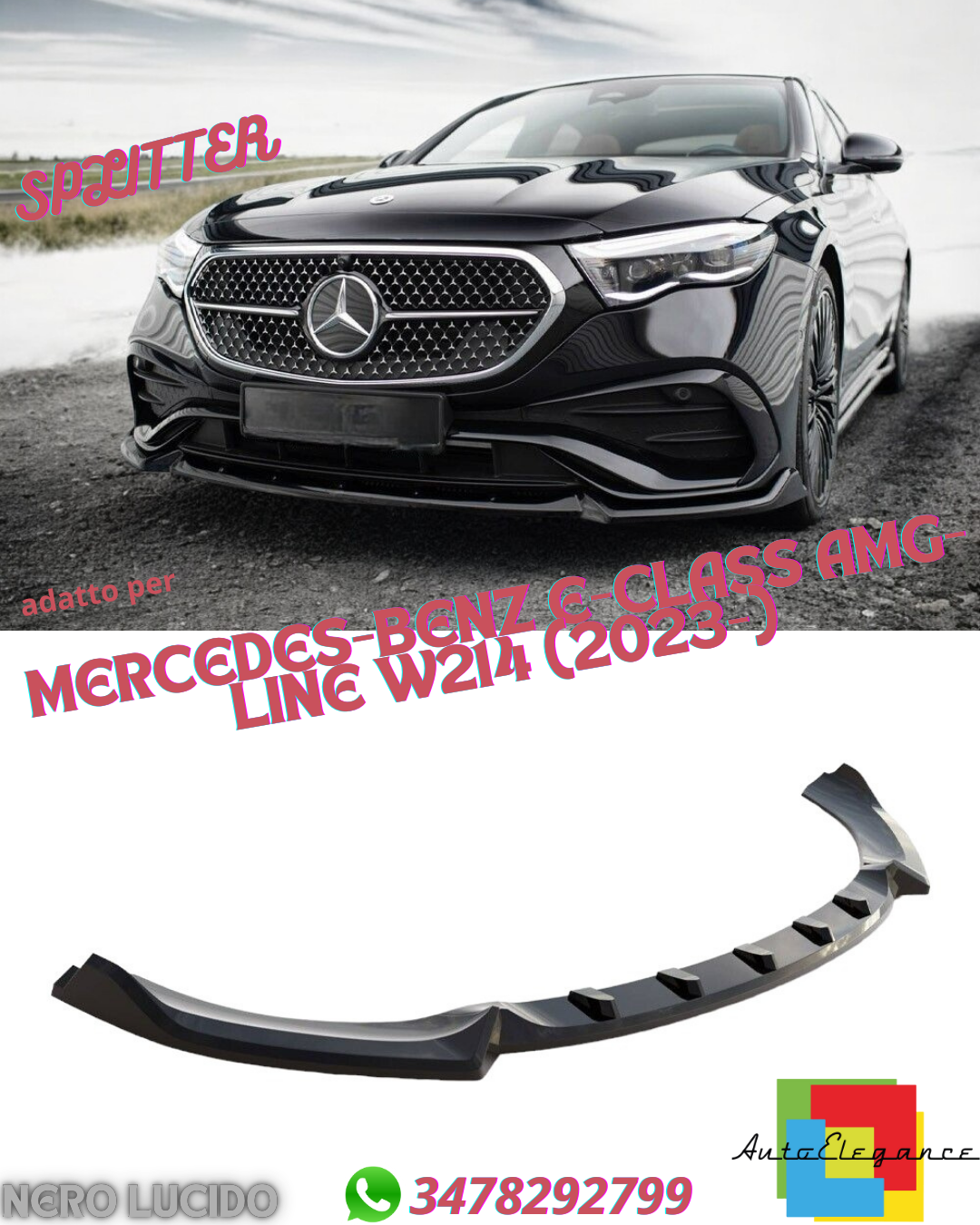 ⭐MINIGONNE ADATTO PER MERCEDES-BENZ CLASSE E AMG-LINE W214 2023+⭐