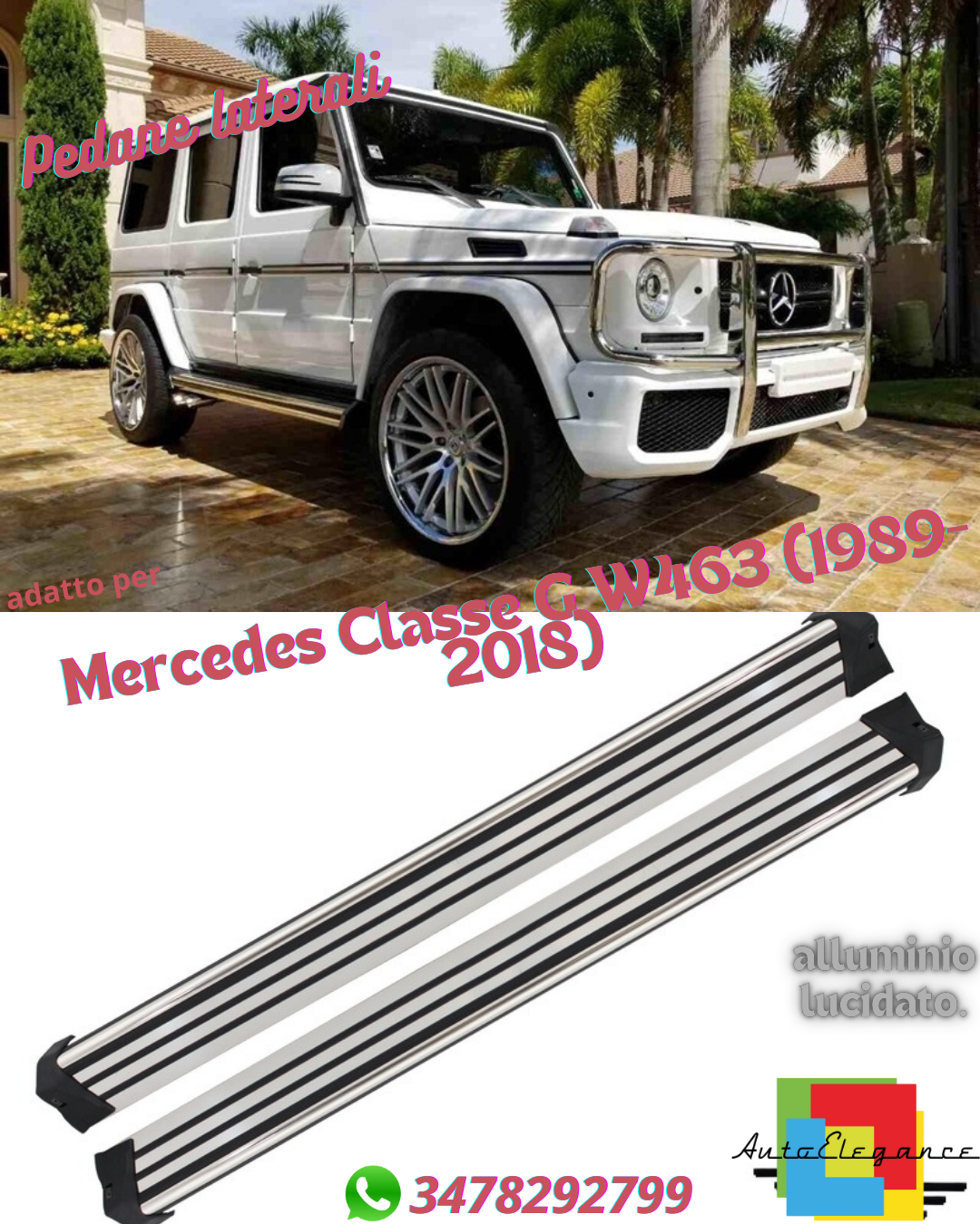 ⭐Pedane laterali adatte per Mercedes Classe G W463 (1989-2018)⭐