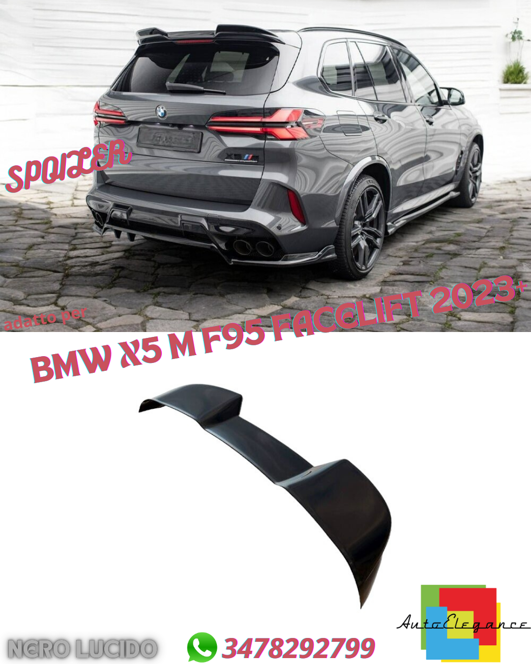 ⭐SPOILER TETTO ADATTO PER BMW X5 M F95 FACELIFT 2023+⭐