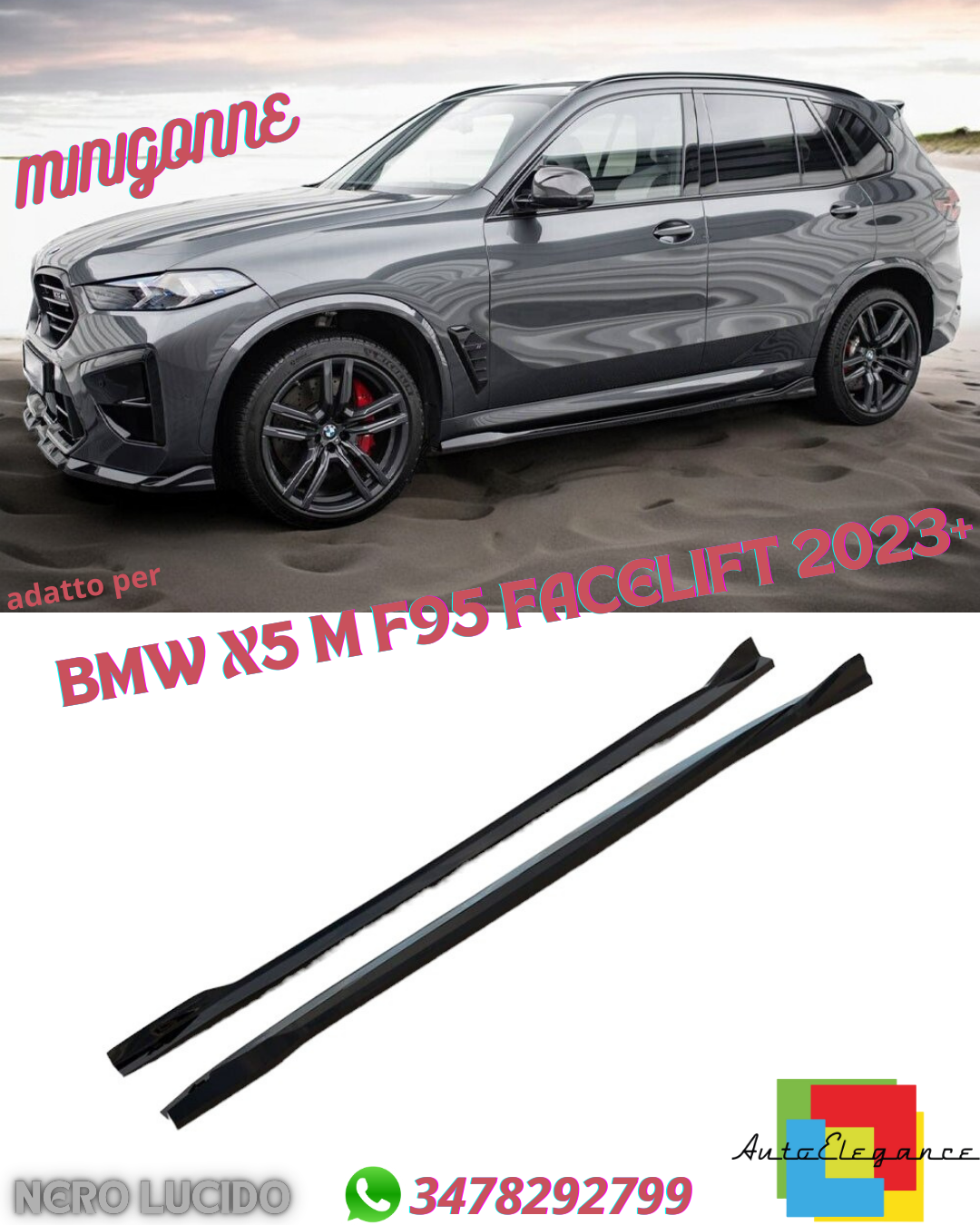 ⭐MINIGONNE ADATTI PER BMW X5 M F95 FACELIFT 2023+⭐