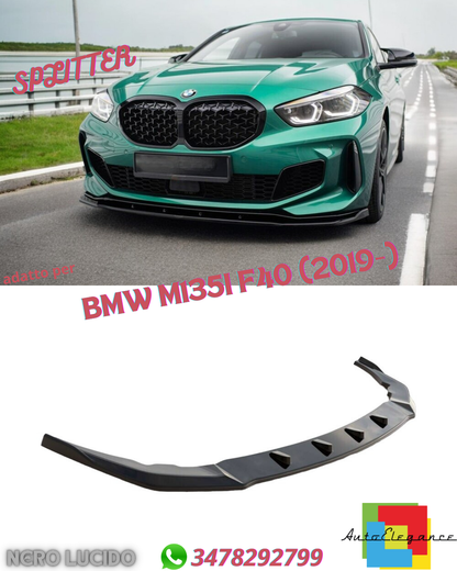 ⭐FRONT SPLITTER V9 SUITABLE FOR BMW M135I F40 (2019-)⭐