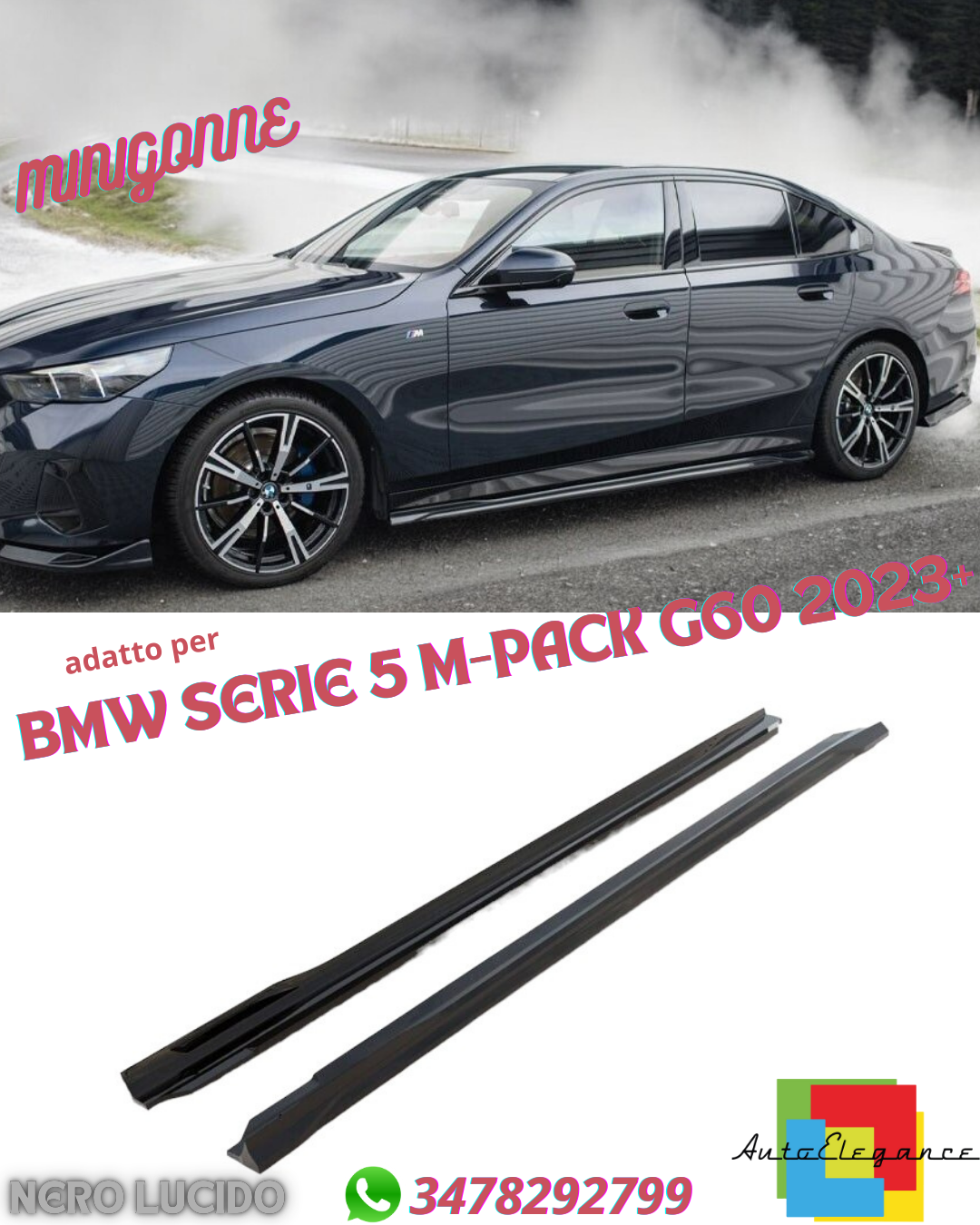 ⭐SKIRT SUITABLE FOR BMW 5 SERIES M-PACK G60 2023+⭐