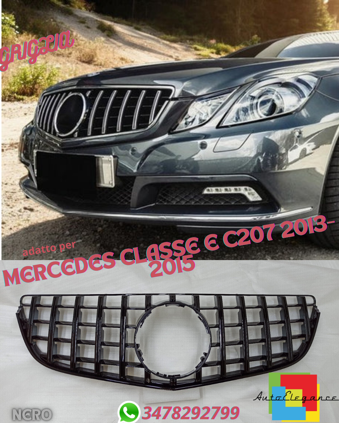 ⭐PANAMERICAN GRILLE SUITABLE FOR MERCEDES E-CLASS C207 2013-2015⭐