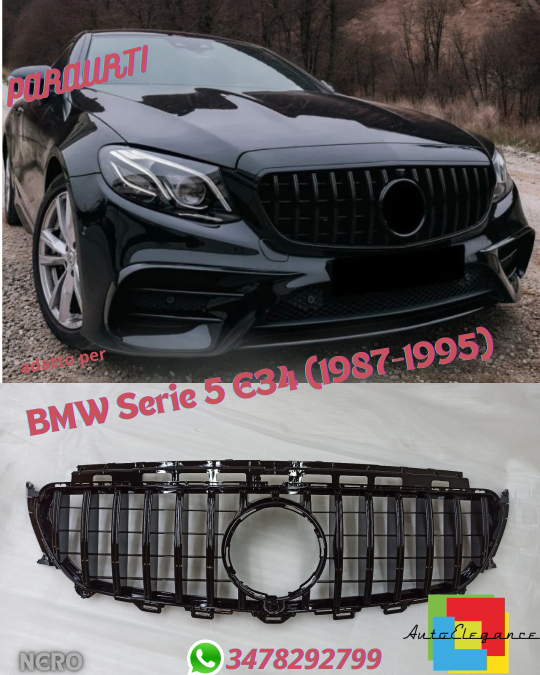⭐PANAMERICAN GRILLE SUITABLE FOR MERCEDES E-CLASS W213 2016 - 2019⭐