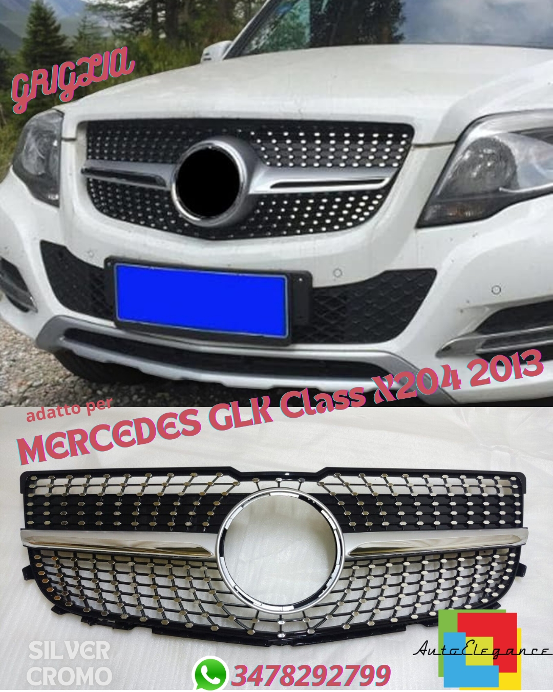 ⭐GRIGLIA Panamericana ADATTO PER MERCEDES GLK X204 2013⭐