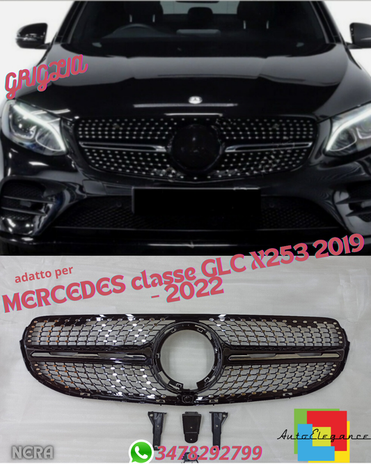 ⭐DIAMOND GRILLE SUITABLE FOR MERCEDES GLC CLASS X253 2019 - 2022⭐