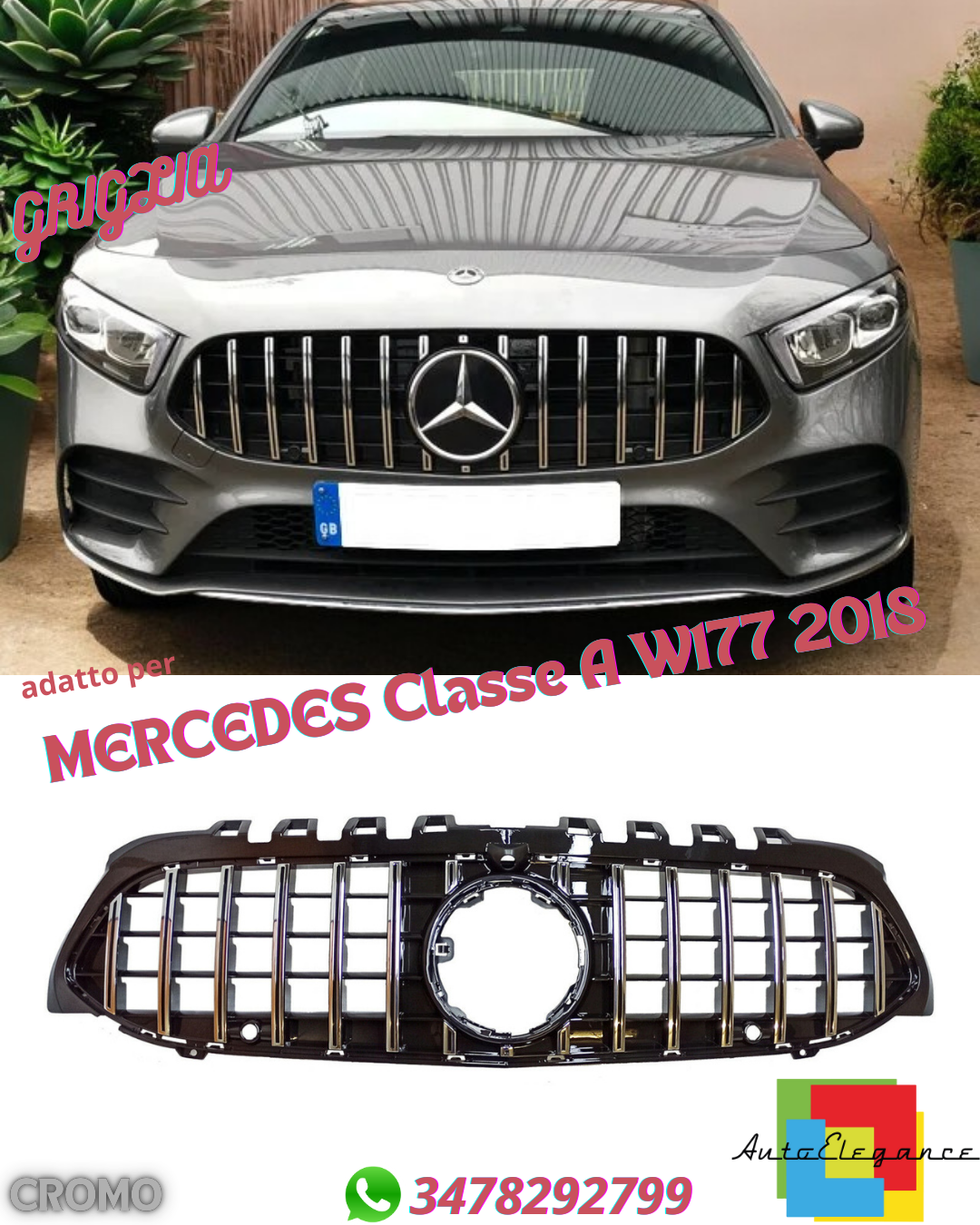 ⭐GRIGLIA PANAMERICANA ADATTO PER MERCEDES Classe A W177 2018⭐