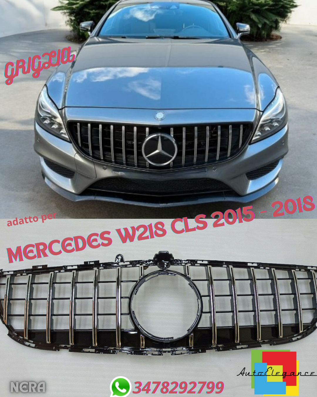 ⭐PANAMERICAN GRILLE SUITABLE FOR MERCEDES W218 CLS 2015 - 2018⭐