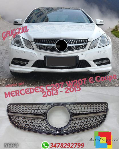 ⭐DIAMOND GRILLE SUITABLE FOR MERCEDES C207 W207 E Coupe 2013 - 2015⭐