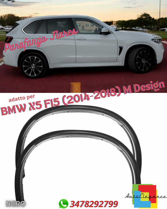 ⭐Parafango Flares con 32 pezzi Clip Auto in Plastica adatto per BMW X5 F15 14-18