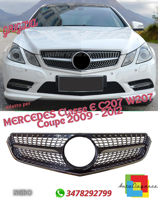 ⭐DIAMOND GRILLE SUITABLE FOR MERCEDES E-Class C207 W207 Coupe 2009 - 2012⭐