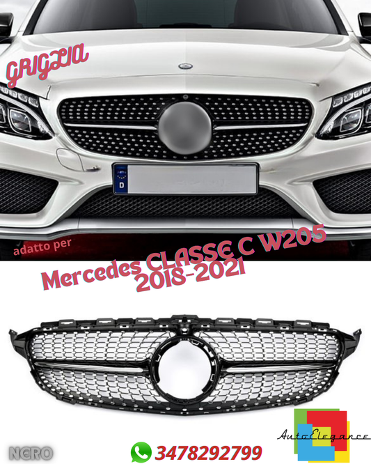 💎Grill suitable for Mercedes C-CLASS W205 FACELIFT DIAMANT 360°💎