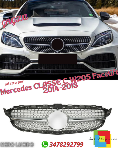 💎Grille suitable for Mercedes C-CLASS W205 pre-restyling DIAMANT💎