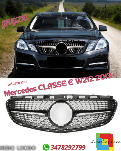 💎Grill suitable for Mercedes E-CLASS W212 2013+ DIAMANT GLOSSY BLACK💎
