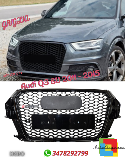 💎Grill suitable for Audi Q3 8U 2011 - 2015 BLACK 💎