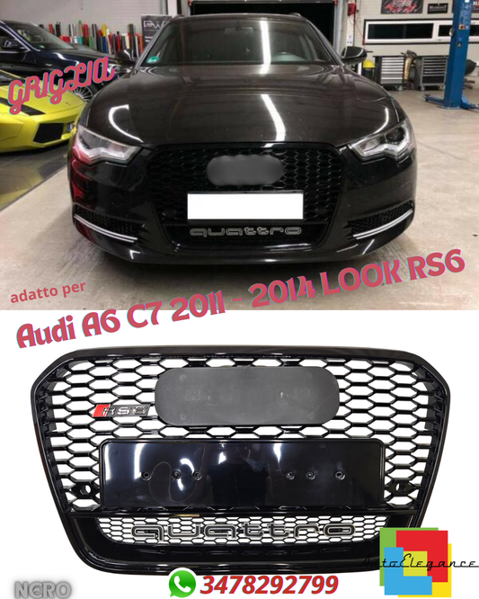 💎Grill suitable for Audi A6 C7 2011 - 2014 LOOK RS6-💎