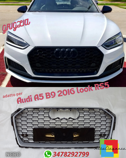 💎GRIGLIA a nido d'ape look RS5 ADATTO PER Audi A5 B9 2016 - 2019💎