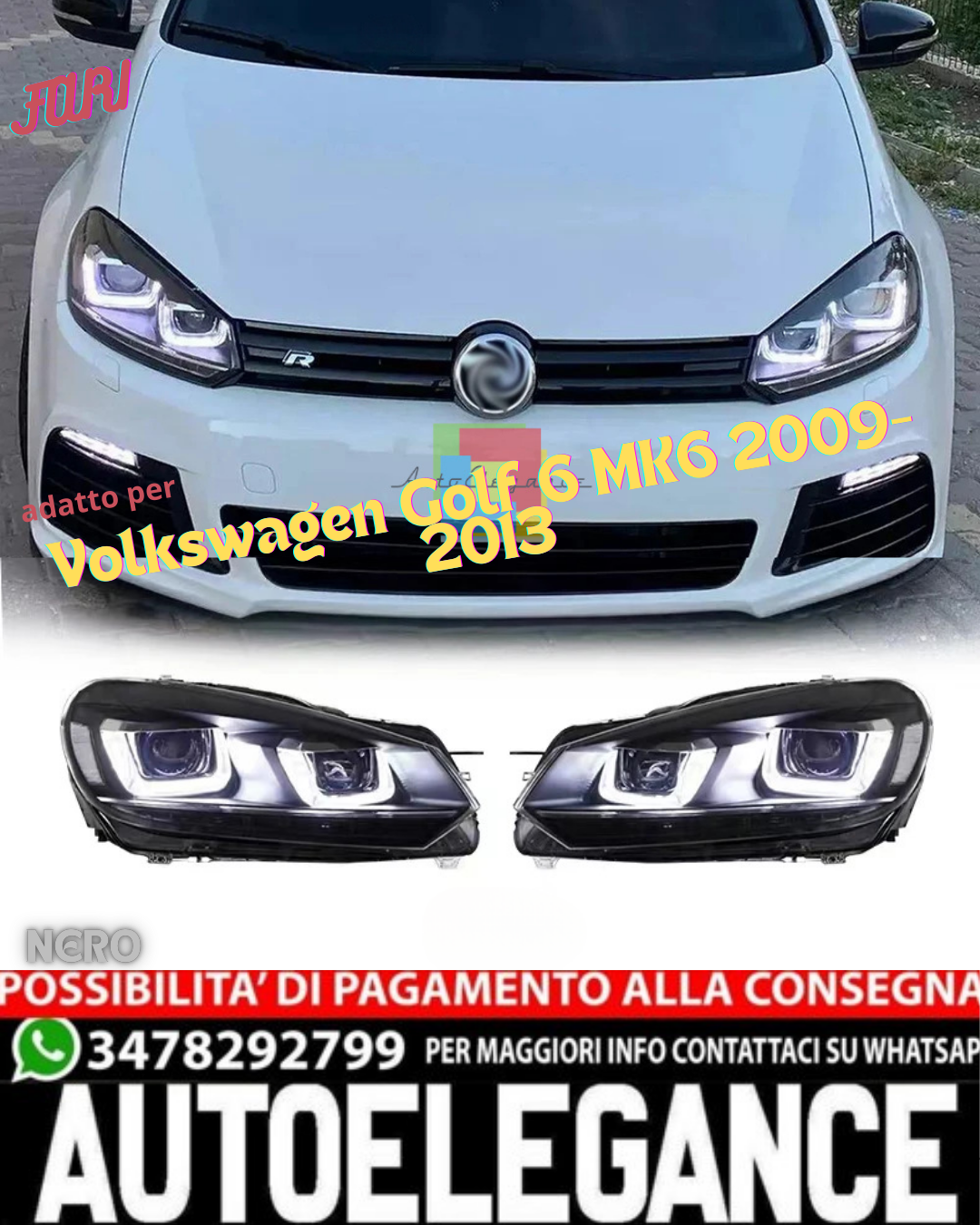 💎HEADLIGHTS SUITABLE FOR VW Golf 6 MK6 2009-2013 💎