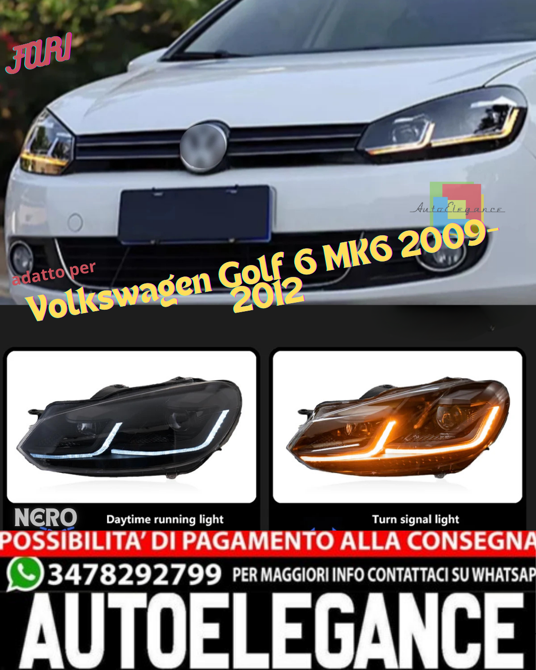 💎HEADLIGHTS SUITABLE FOR VW Golf VI MK6 2009-2012💎