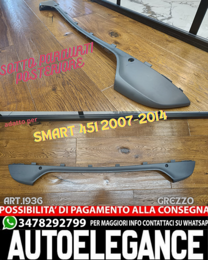SOTTO PARAURTI POSTERIORE ADATTO PER SMART 451 2007-2014 GREZZO