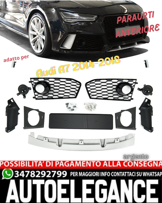 💎Silver front sports bumper suitable for Audi A7 from 2014-2018💎