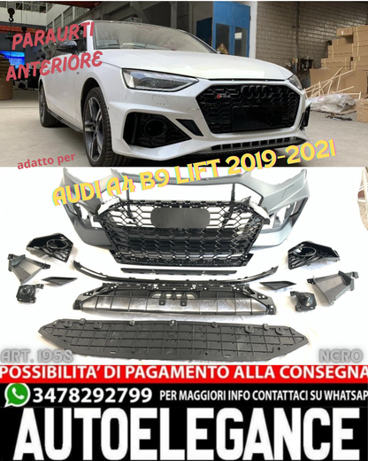 💎FRONT BUMPER SUITABLE FOR AUDI A4 B9 LIFT 2019-2021 RS4 LOOK💎