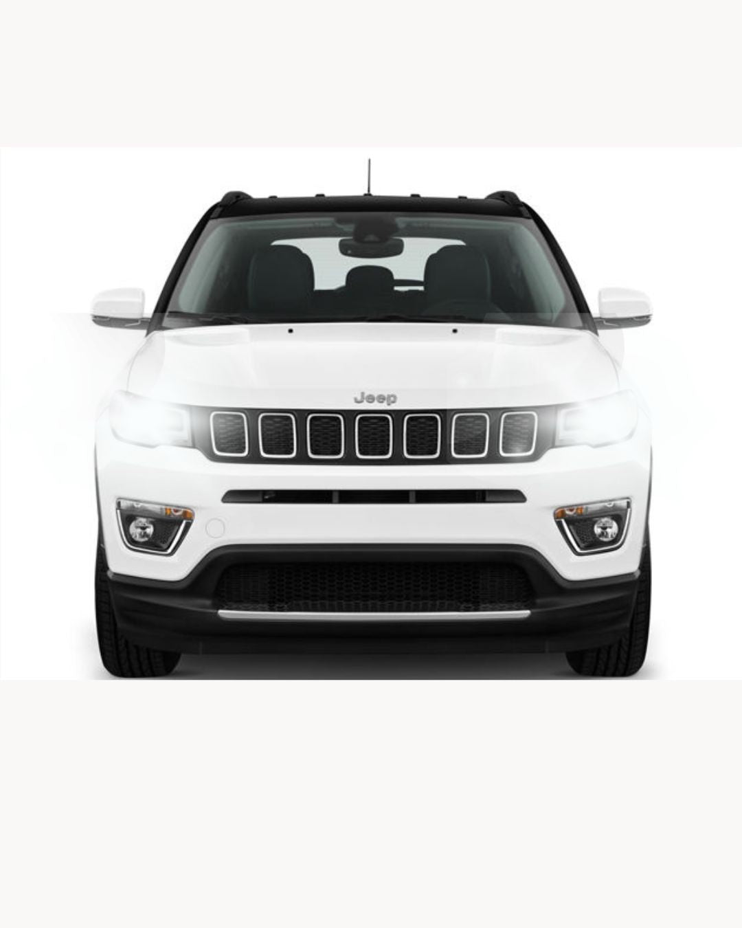 FULL LED KIT HB3 JEEP COMPASS MK2 6000K WHITE CANBUS LOW BEAM HIGH BEAM 