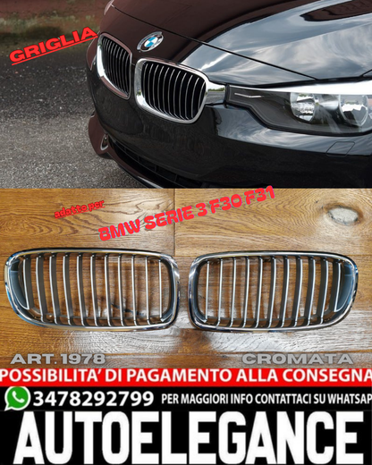 ✨GRILLE SUITABLE FOR BMW 3 SERIES F30 F31 SINGLE CHROME BAND✨