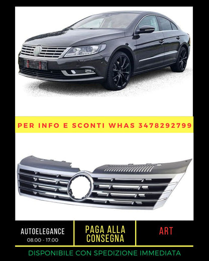Griglia del radiatore cromata nera per VW CC 2012-2017